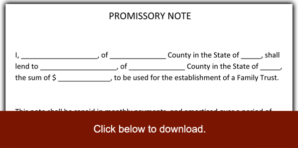 Trusts Unlimited Promissory Note